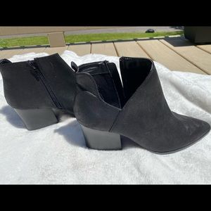 Pointed Faux Leather Booties